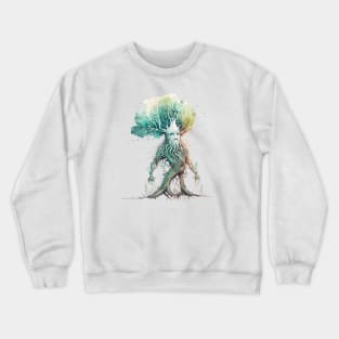 Tree Ent - Watercolor Art - White - Fantasy Crewneck Sweatshirt